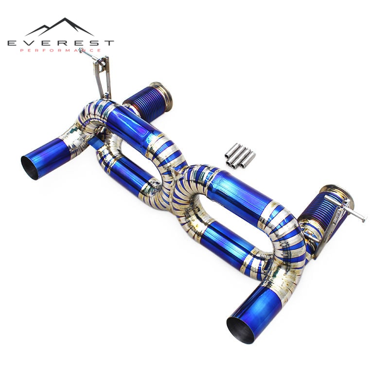 Auto Titanium X Pipe Exhaust System for Lamborghini Huracan STO/EVO Spyder 5.2 2019-2024 High Flow Catback Exhaust Pipe