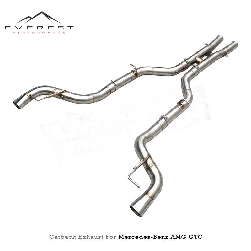 Direct-fit Exhaust System for Mercedes-Benz AMG GT C/R/S C190 4.0T 2019-2023 SUS304 Straight Pipes H Mid Pipe Axle Back Parts