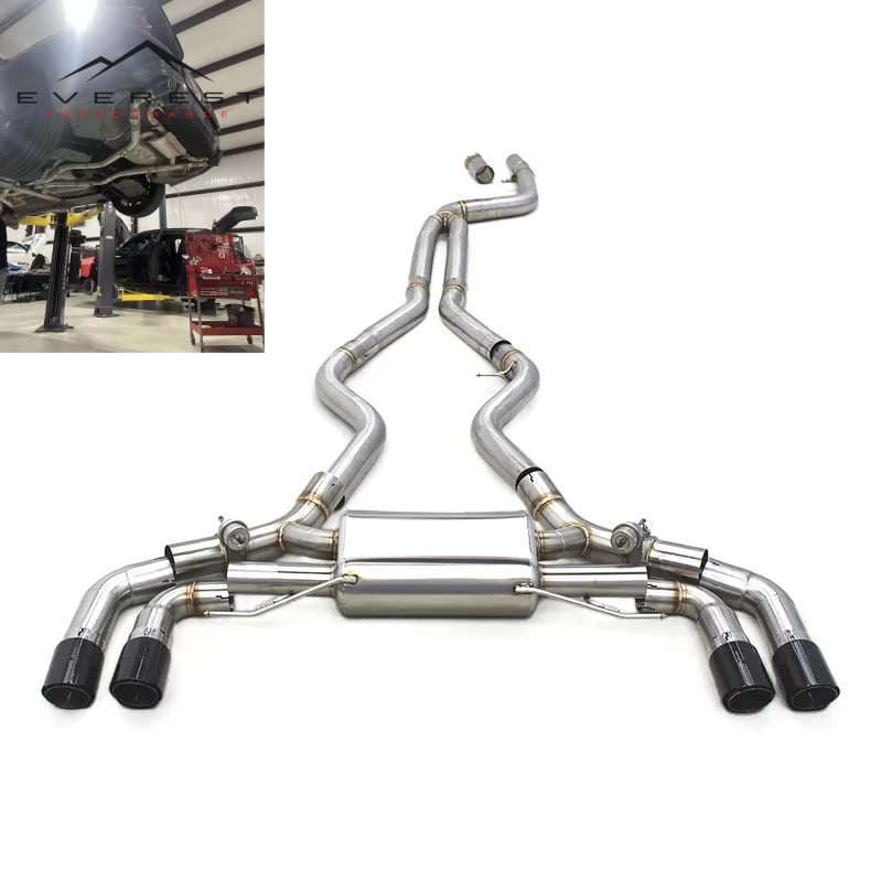 Stainless Steel Exhaust Pipe for BMW M340i/M340 3.0T 2019-2024 Racing Muffler Vacuum Valve Carbon Fiber Tips