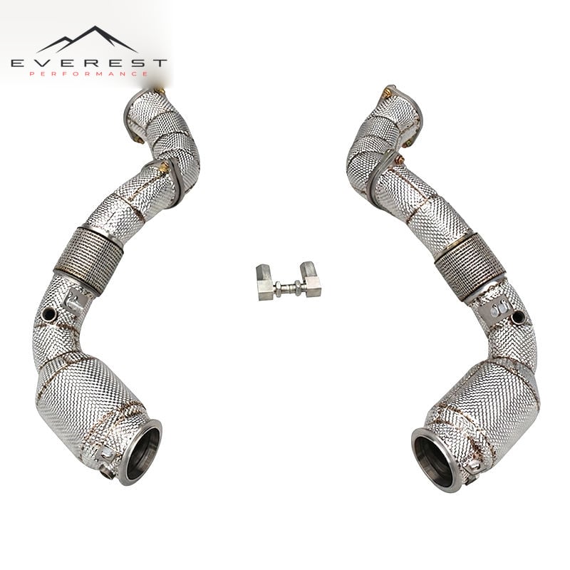 Exhaust Downpipe with Catalyst for BMW X7 M60i 4.4TT 2020-2026 Racing Stainless Steel High Flow Catted Downpipe