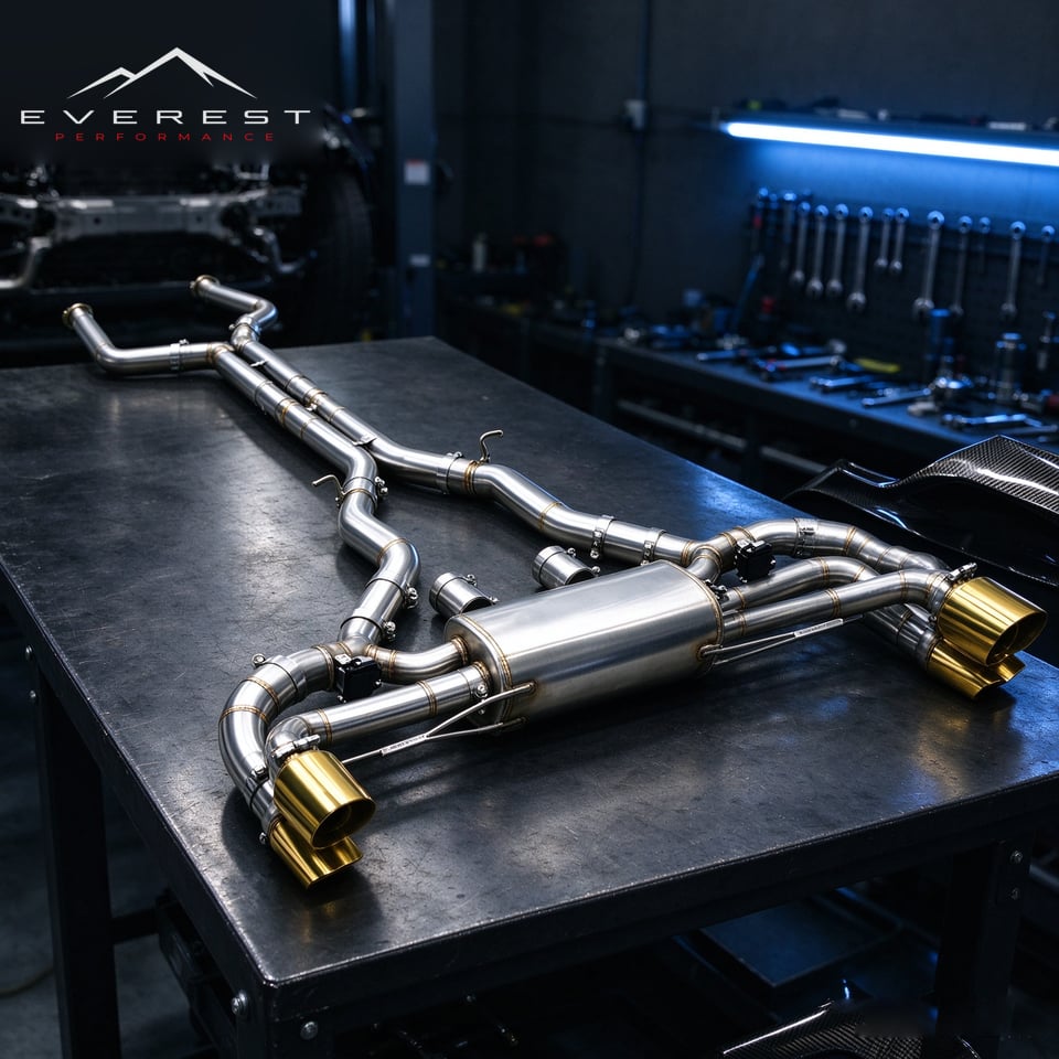 Tuning Exhaust System for BMW XM G09 S68 4.4TT Label 2022-2024 Stainless Steel Catback Exhaust with Golden Tips