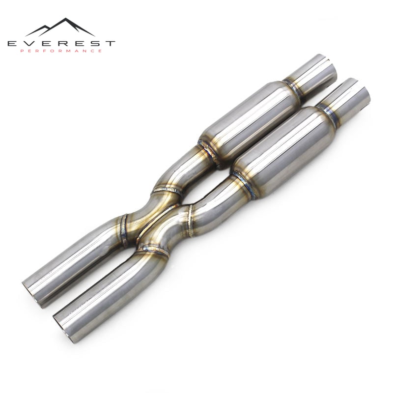 SS304 Exhaust X-type Pipe with Resonator for Maserati Gran Turismo GT 4.7 2008-2023 High Performance Auto Spare Parts