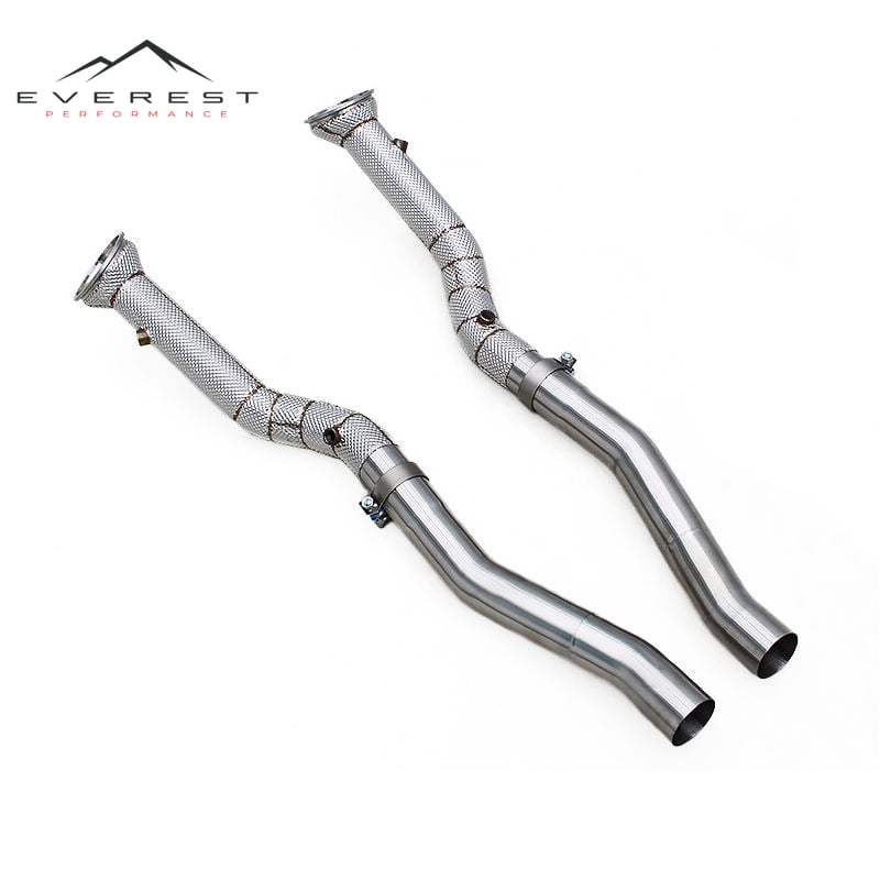 Exhaust Downpipe for Ferrari 812 6.5L/F12 6.3L V12 2013-2020 Heat Shield Exhaust Pipe Free Flow Down Pipe Header