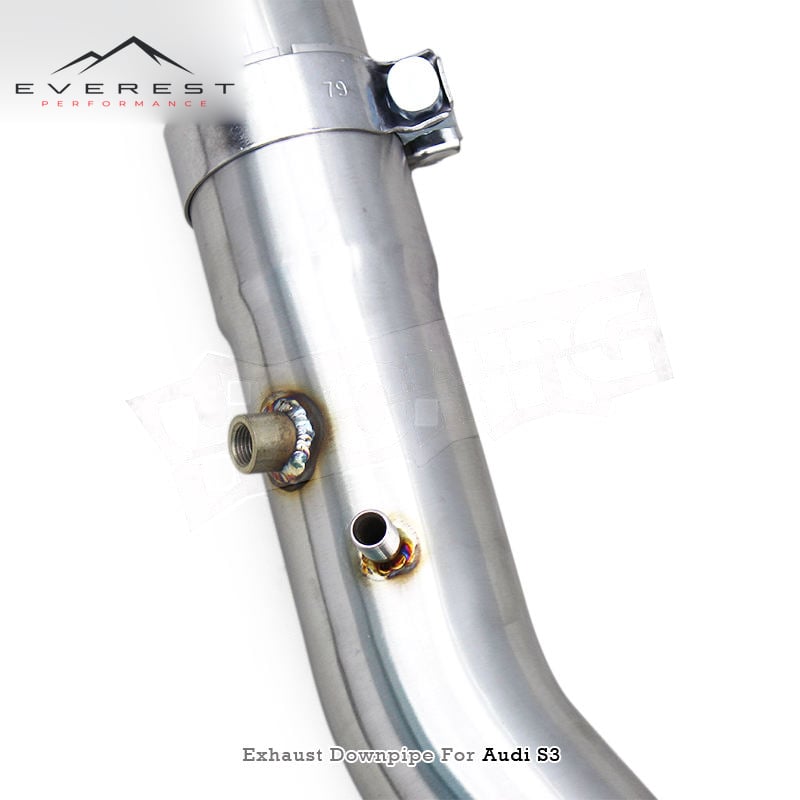 Racing 304 Stainless Steel 1.5mm Thick Heat Shield Exhaust Pipes Audi S3 8Y 2.0T 2020+ OPF Straight-through Downpipe