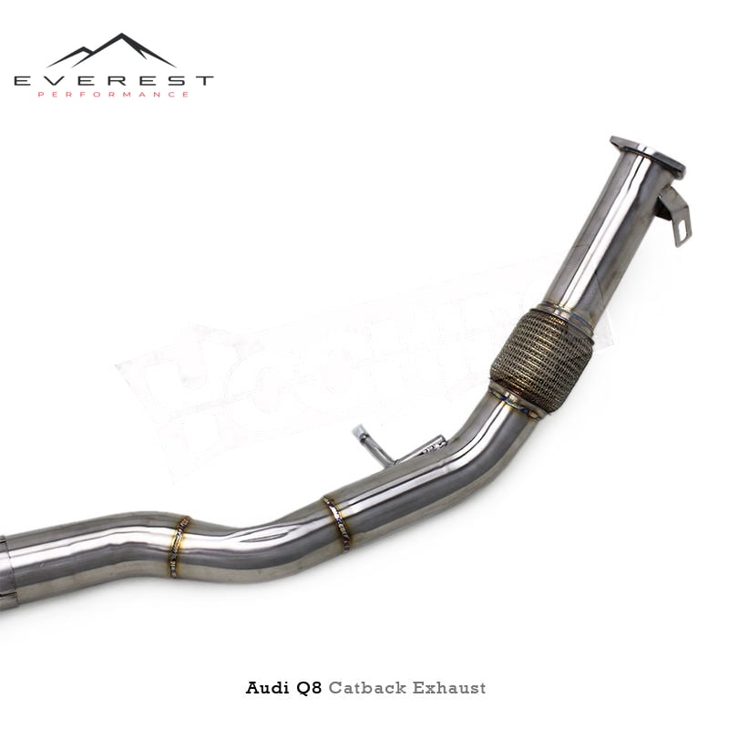 SS304 Exhaust Pipe System for Audi Q8 2.0T/3.0T 2019-2024 RacingElectronic Valve Catback Exhaust With Remote Control