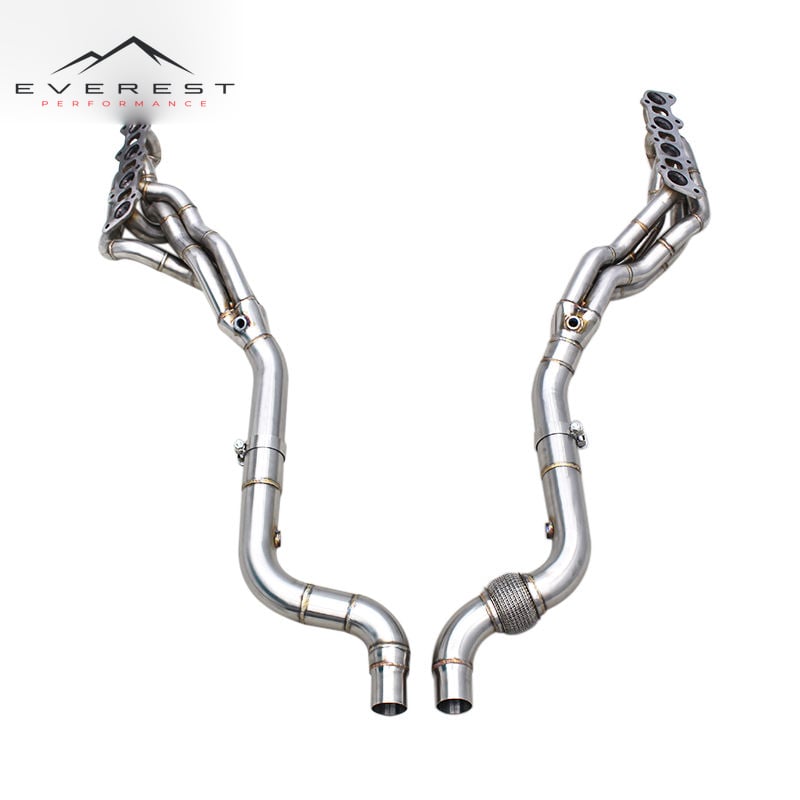 Race Turbo Exhaust Manifold for Ford Mustang V8 5.0L 2015-2024 Long Tube Header Collector Merged Pipes Sport Front Pipes