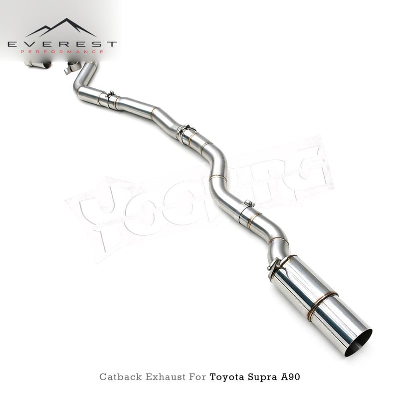 Straight Catback Exhaust System for Toyota Supra A90 3.0T 2020-2023 Stainless Steel Single Exit Resonator Midpipe