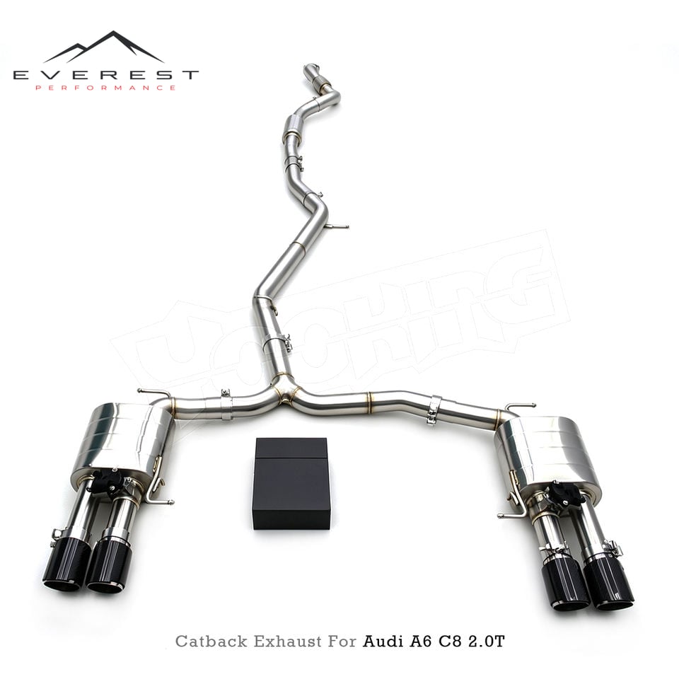 Custom Stainless Steel Catback Muffler for Audi A6 C8 2.0T 2019-2026 Valvetronic Exhaust System Active Sound with Control
