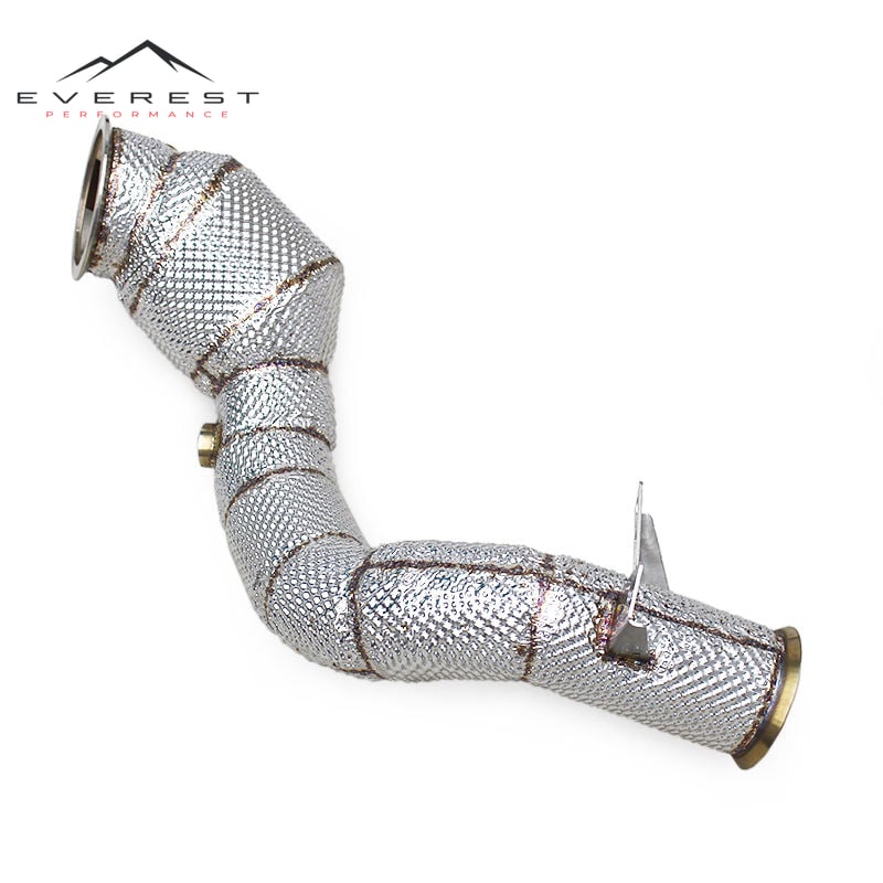Racing SS304 Exhaust Downpipes for Mercedes-Benz E200/E300 W213/C238 2.0T 2017-2021 With Heat Shield Catted Downpipe 100/200/300