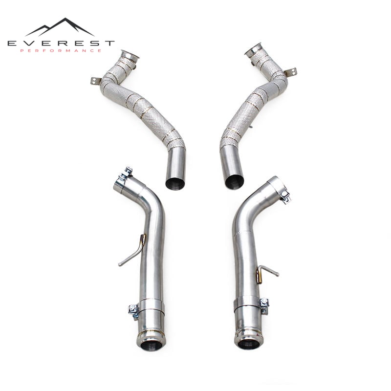 Stainless Steel Heat Shield Downpipe for Mercedes-Benz G63 AMG W464 4.0T 2019-2023 High Flow Racing Exhaust Turbo Pipe