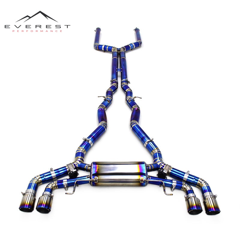 Titanium Catback for BMW M8 F91/F92/F93 4.4T 2019-2023 Titanium Blue Muffler Racing Exhaust Pipe System