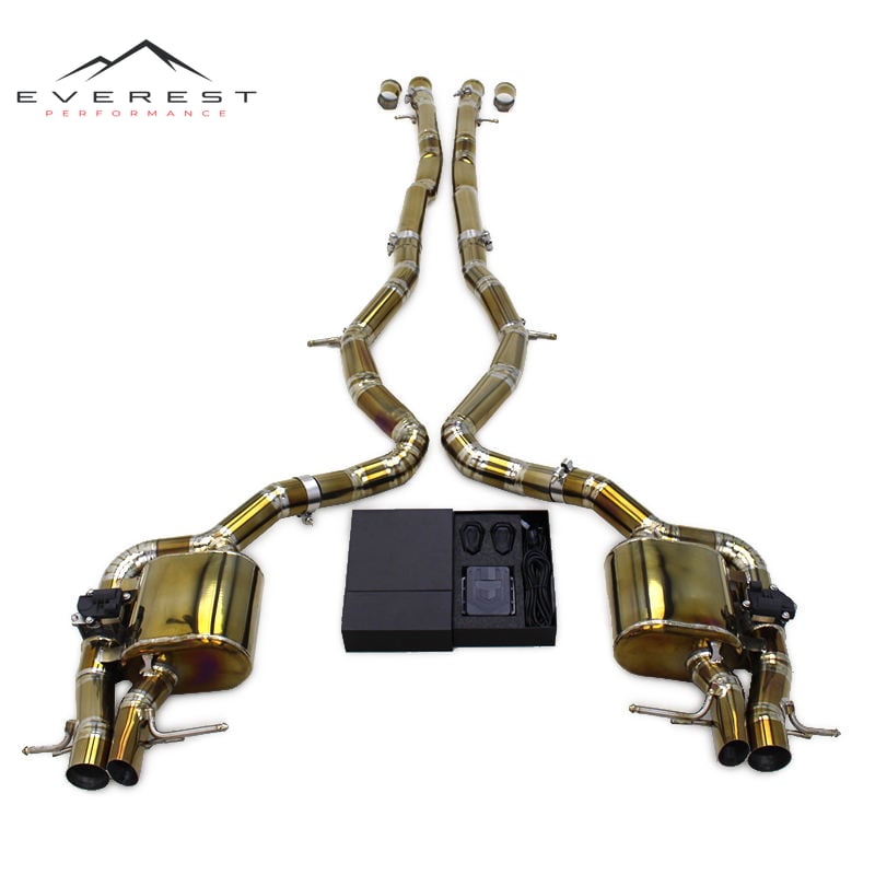 Titanium Gold Catback for Mercedes-Benz S65 AMG W222 V12 6.0L 2014-2019 Auto Exhaust Pipe Valvetronic Muffler System