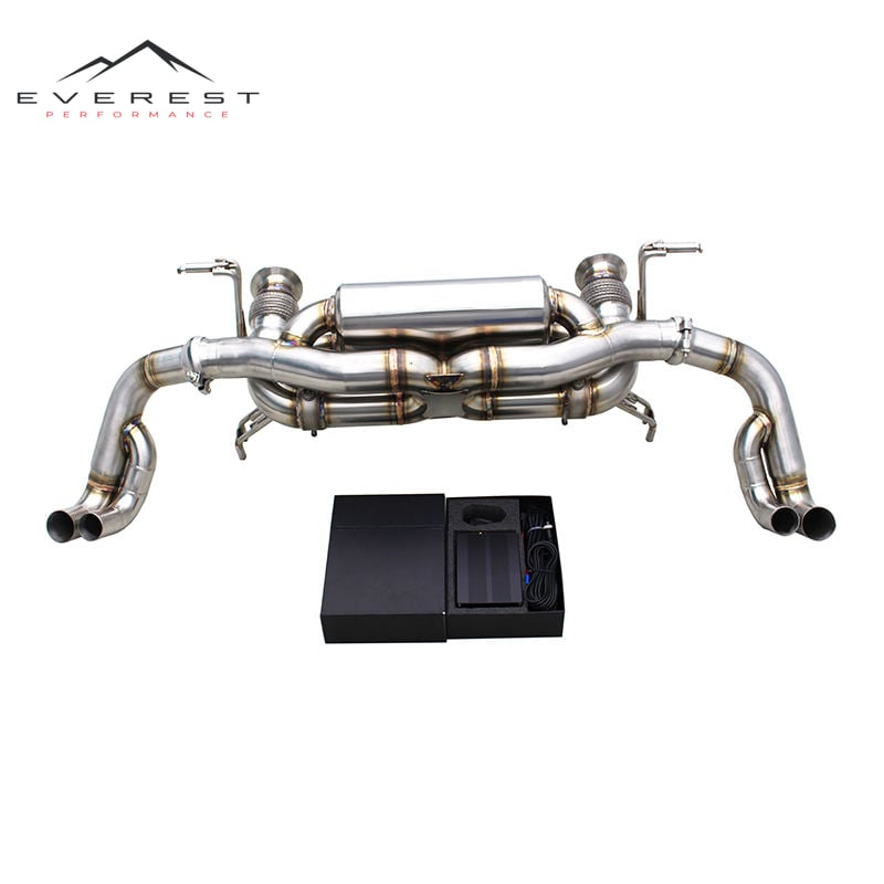 Custom Valve Exhaust System for Audi R8 V8 4.2L 2007-2013 Rear Muffler SS304 Pipe Valved Catback Exhaust With Remote Control