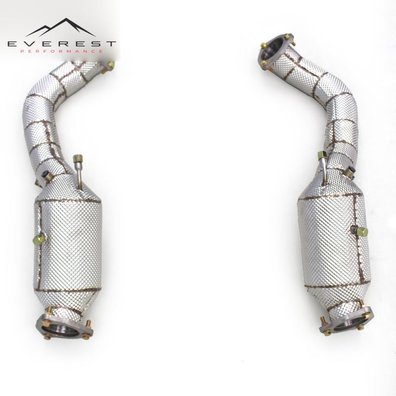 Catted Exhaust Downpipe for Porsche 718 Cayman GT4 RS 4.0L 2022-2025 Racing Exhaust System Stainless Steel Exhaust Pipe