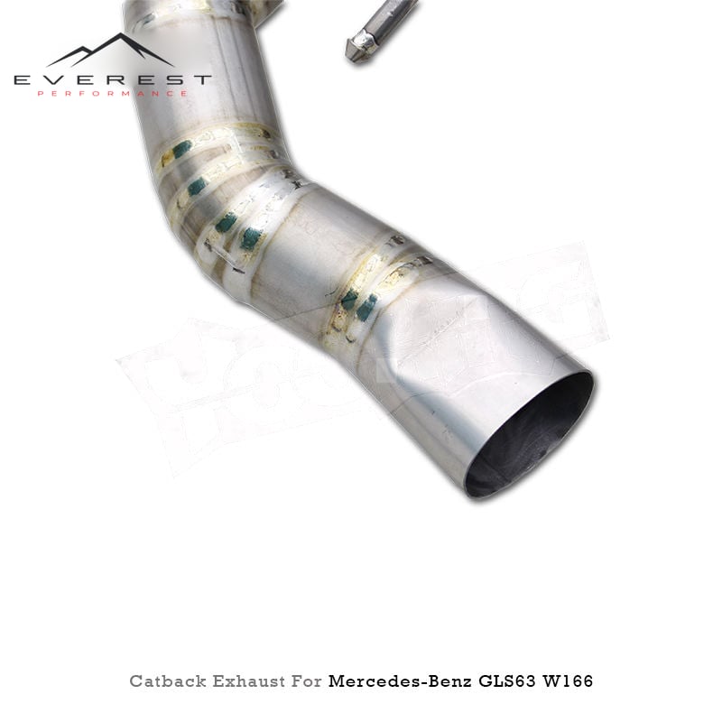 Custom Valvetronic Exhaust System for Mercedes-Benz GLS63 AMG W166 5.5T 2015-2019 Titanium Pipes Valved Sport Catback Muffler