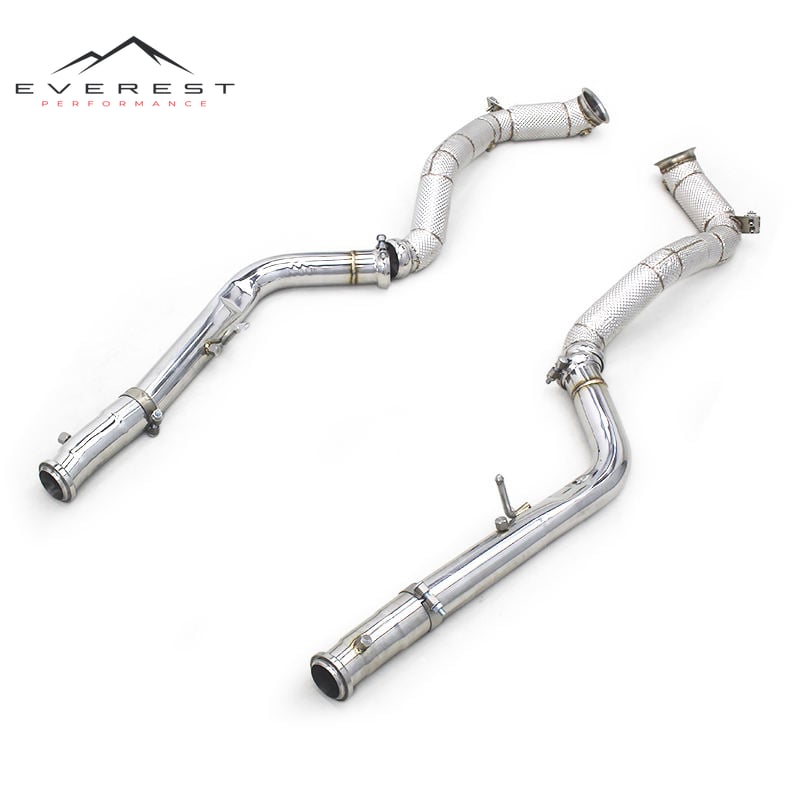 Escape Free Flow Pipe Muffler for Mercedes-Benz G63 AMG W464 4.0T 2019-2023 Straight Header Downpipe Exhaust System