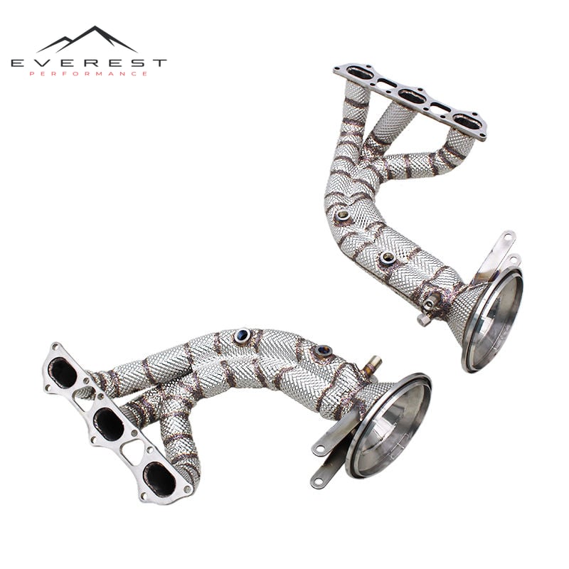 SS304 Exhaust Manifold for Porsche 911 992/992.1/992.2 GT3 RS 4.0L 2017-2024 With Heat Shield Long Tube Header