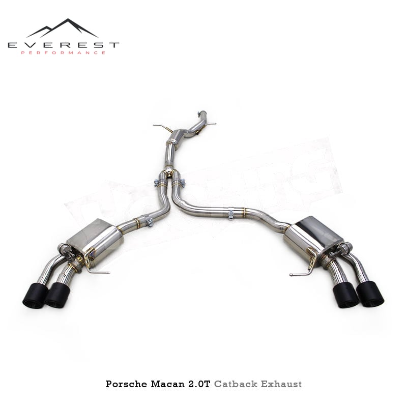 Custom Sport Valved Catback Muffler for Porsche Macan 2.0T 2014-2017 Stainless Steel Pipes Exhaust System with Control