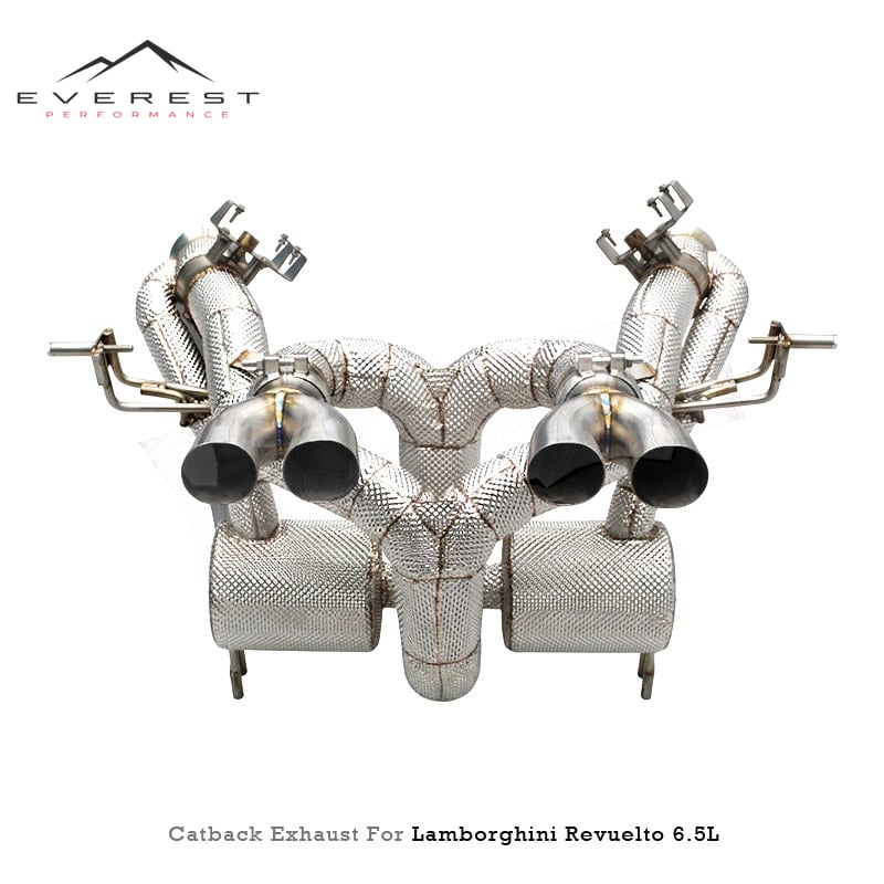 Stainless Steel Catback Exhaust for Lamborghini Revuelto 6.5L V12 2023-2025 Performance Car Valves Control System Muffler