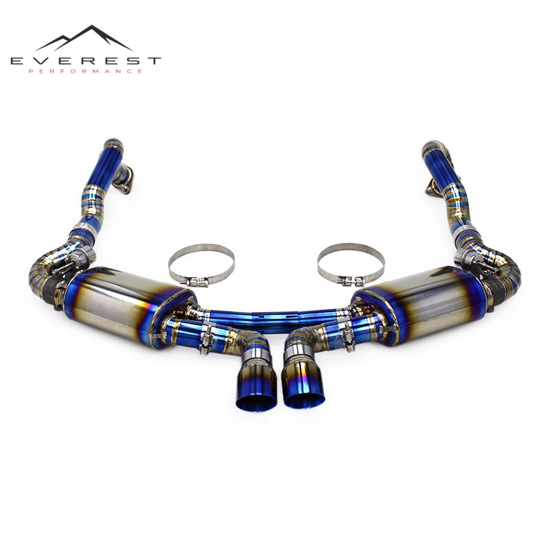 Titanium Catback Exhaust Pipe for Porsche Cayman 981 GTS 3.8L 2013-2015 Vacuum Valve Muffler Car Part