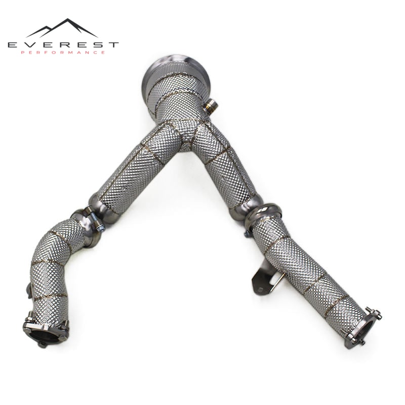 Exhaust Header Straight Downpipe for AUDI A6 A7 C8 3.0T 2019-2022 Flow Free Pipe Stainless Steel Exhaust System Escape