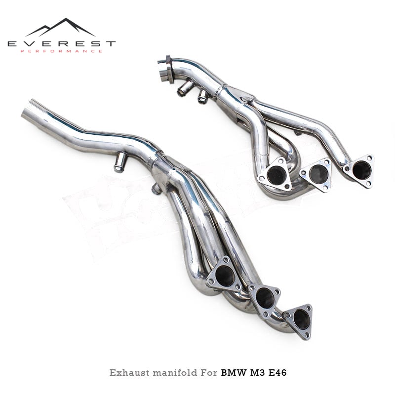 Racing SS304 Exhaust Manifold Steel 3 to 1 Header for BMW M3 E46 L6 3.2L 2000-2006 Performance Auto Exhaust Pipes Enhanced Sound