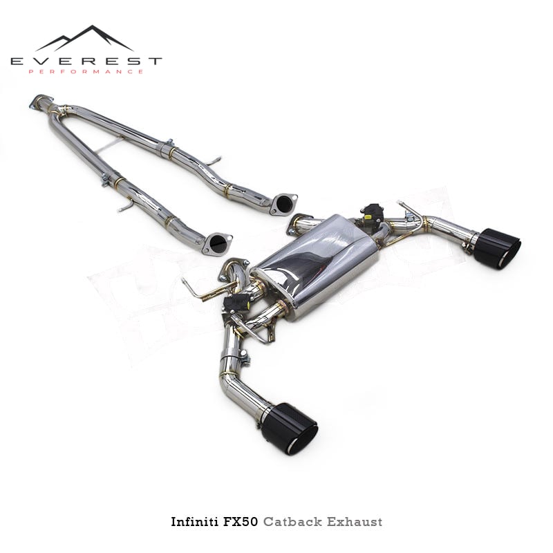 SS304 Exhaust Pipe System for Infiniti FX50 5.0L 2009-2013 Sport Car High Quality Electronic Valve Catback Exhaust