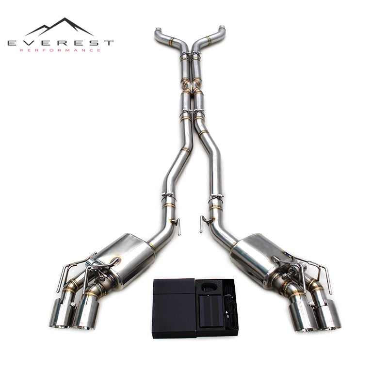 X Mid Pipes for Chevrolet Camaro SS 6.2L 2010-2017 Stainless Steel Exhaust Catback Muffler Vacuum Valves