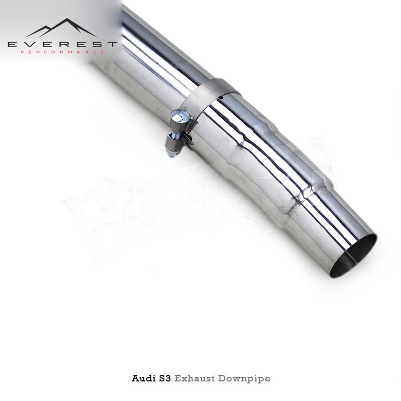 SS304 Exhaust Downpipe for Audi S3 2.0T 2015-2024 Heat Shield Free Flow Downpipe