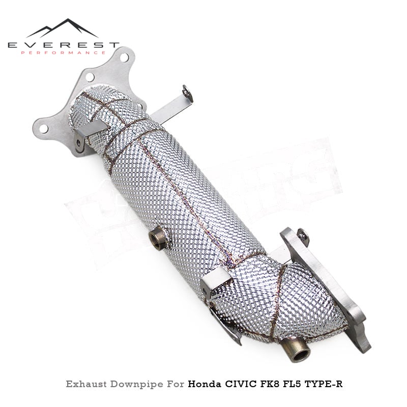 Stainless Steel Straight Exhaust for Honda CIVIC Type R/Type-R FK8/FL5 2.0T 2015-2023 Free Flow Downpipe Heat Shield