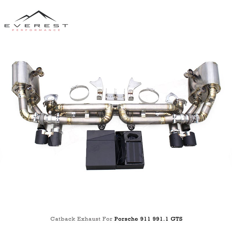 Custom Axle Back Catback Muffler for Porsche 911 991/991.1 GTS 3.8L 2012-2015 Valve Sport Exhaust System with Remote Control