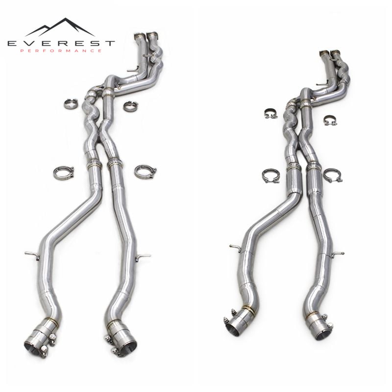 Direct Fit 2.5inch Equal Length Mid Pipe Resonator Exhaust Engine Stainless Steel 2014-2019 for BMW M3/M4 F80 F82 S55
