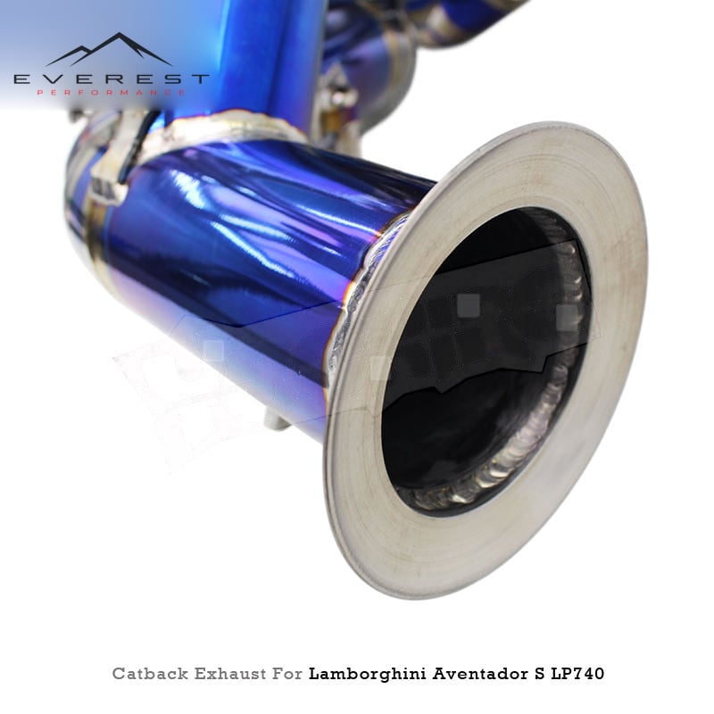 Lightweight Titanium Catback Exhaust for Lamborghini Aventador LP740/LP740S 6.5L 2017-2018 Valvetronic Valve Muffler