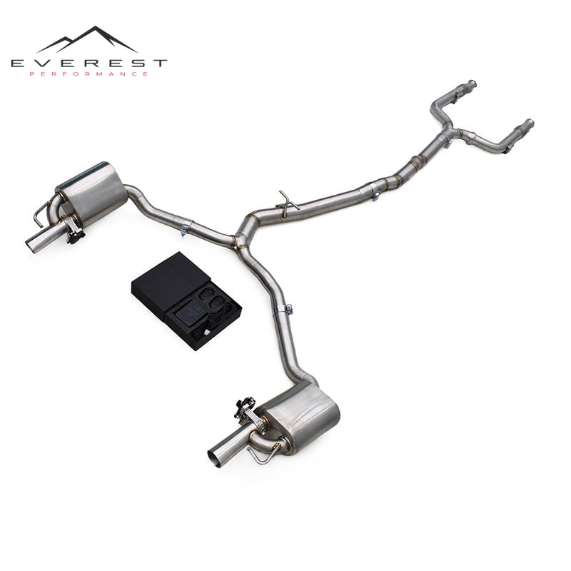 Racing Stainless Steel 304 Catback Exhaust Pipes System for Mercedes-Benz E400 3.0T 2013-2018 With Valve Muffler Exhaust System