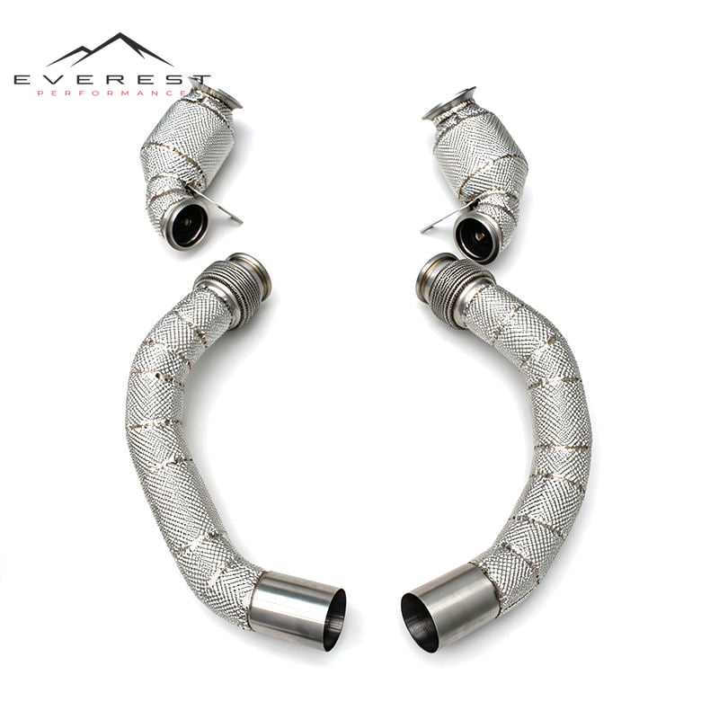 Stainless Steel Exhaust Downpipe With Catalysic for BMW M8 F91/F92/F93 4.4TT (2019-2024) Racing Exhaust High Flow Pipes