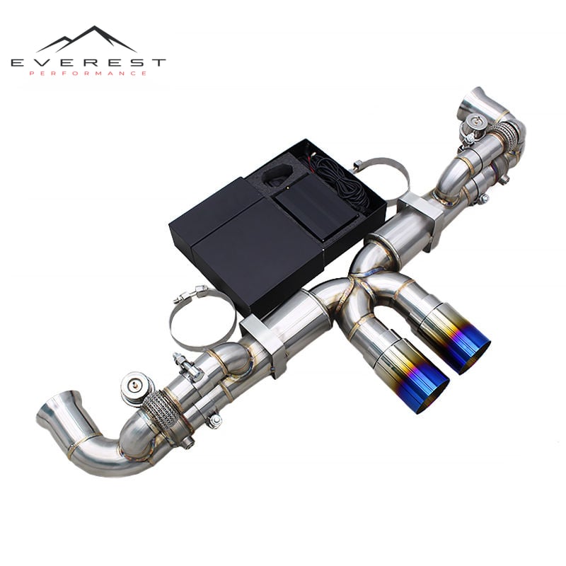 Custom SUS304 Pipes Rear Section Exhaust for Porsche 911 Carrera 991/991.1/991.2 GT3/GT3RS 2015-2018 Valved Catback Exhaust