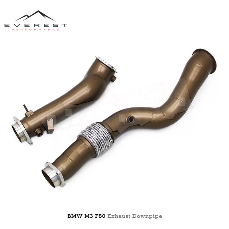 SUS304 Free Flow Downpipe for BMW M3/M4 F80/F82 3.0T 2014-2019 Straight Down Pipe With Ceramic Insulation Exhaust System