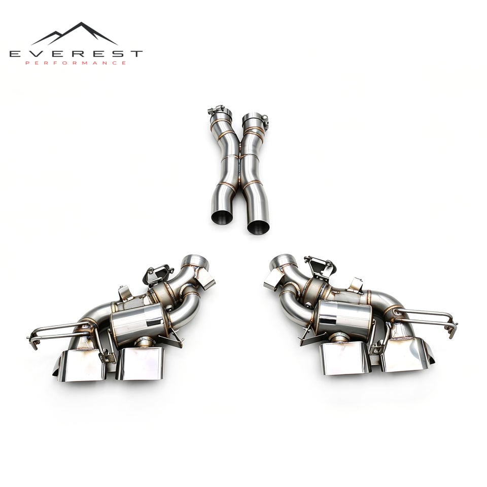 Direct Fitment Axleback Exhaust X Pipe for Ferrari 12Cilindri F140 HD V12 6.5L 2024+ 3D Scanning SUS304 Rear Muffler Section