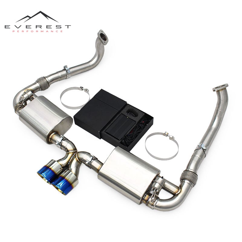 Stainless Steel Catback Exhaust Pipes for Porsche 718 Boxster/Cayman 2.0T 2016-2023 Racing Exhaust System with Valve Muffler
