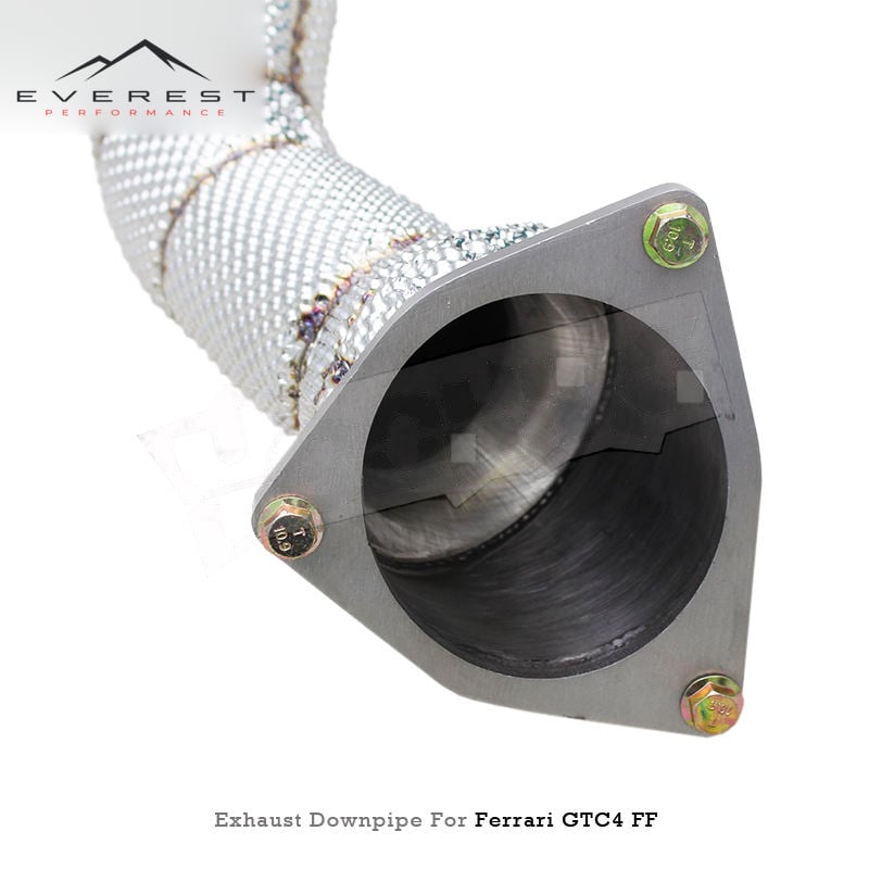 Custom SUS304 Pipes Header Downpipe for Ferrari FF/GTC4 Lusso 6.3L V6 2011- Straight Exhaust Free Flow System