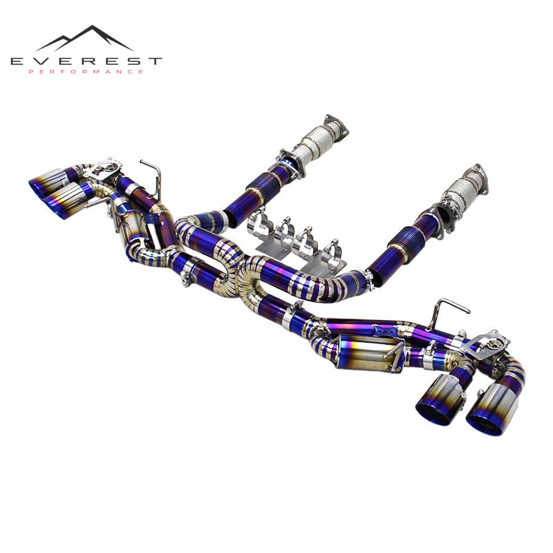 Titanium Full Exhaust System for Chevrolet Corvette Stingray Z51 2019-2025 SS304 Catalytic Downpipe Valve Catback Exhaust