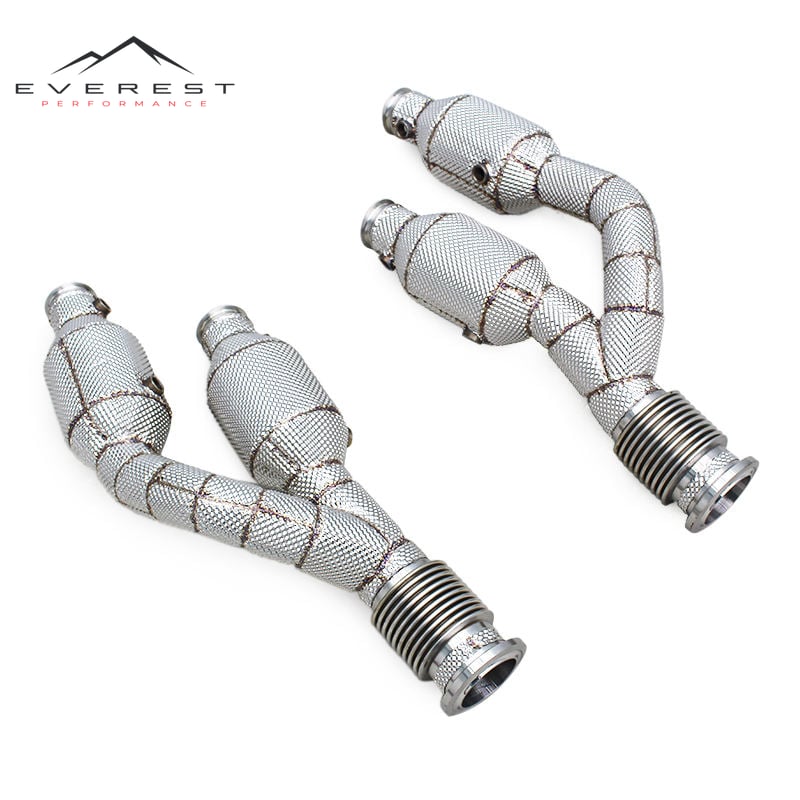 Racing Exhaust Downpipe for Lamborghini Revuelto V12 6.5L 2023-2025 With Heat Shield SS304 100/200/300 Cell Catalyst Downpipe
