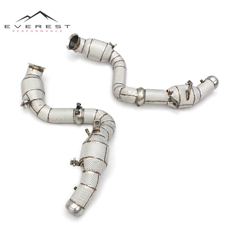Downpipe With Catalytic Converter for Mercedes-Benz C63/C63S AMG W205 Heat Shield Exhaust