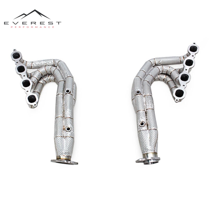 Race Exhaust Header for Chevrolet Corvette C8 Z51/Z06 Extended 6.2L 2019-2025 Heat Shield Equal Length Manifold