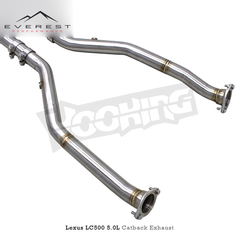 SS304L Exhaust Pipe System for Lexus LC500 5.0L 2016-2018 Racing X Midpipe Vacuum Valve, Catback Exhaust