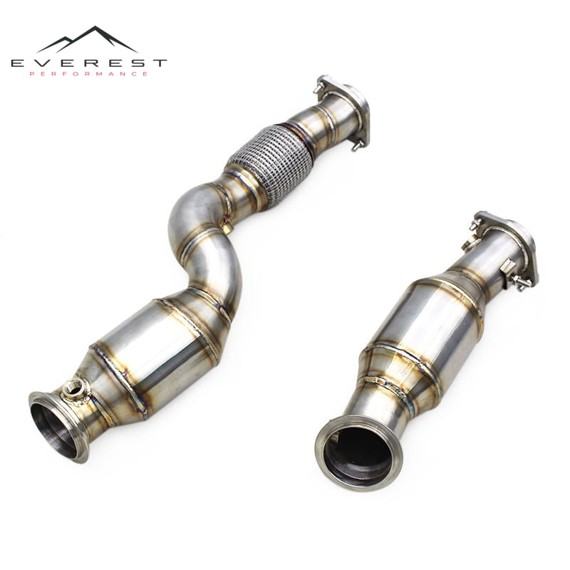 SS304 Exhaust Downpipe for BMW M3 M4 G80 G82 S58 3.0T 2019-2024 High Flow Catted Downpipe 100/200/300/ Cell
