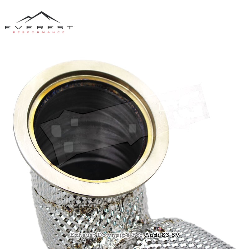 SS304L Exhaust Downpipe for Audi S3 8V 2.0T 2015-2020 High Flow Catted Downpipe with Catalyst 100/200/300 Cell
