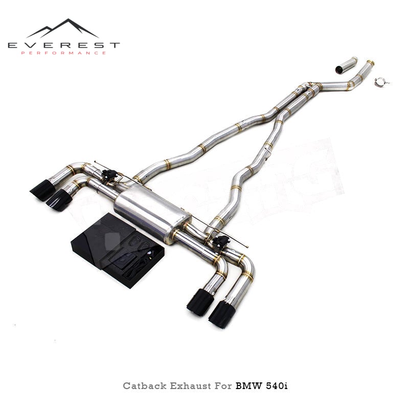 Custom Catback Muffler for BMW 540/540i G30/G38 3.0T B58 2018-2024 SUS304 Pipes Valvetronic Exhaust System Dynamic Sound