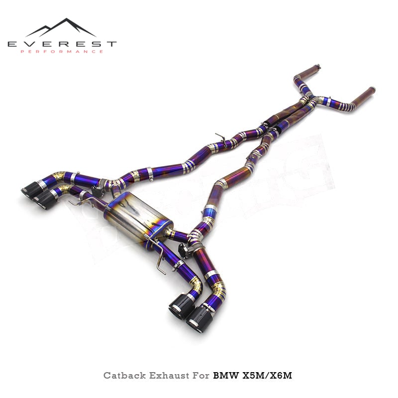 Racing Performance Valvetronice Exhaust Pipe for BMW X5/X6 B58 3.0T G05/G06 Titanium Exhaust Muffler Carbon Fiber Tip