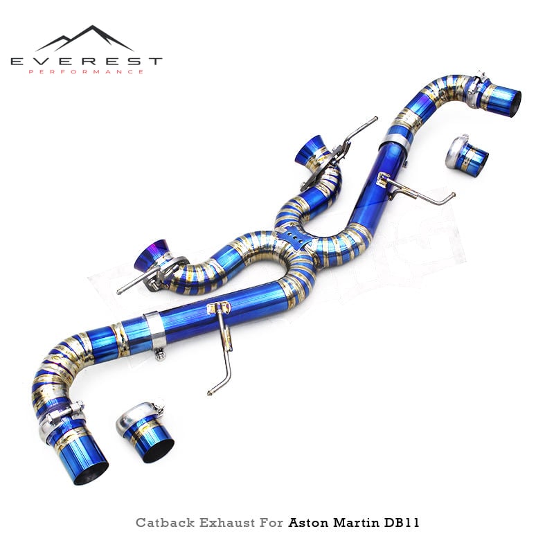 Direct-fit Exhaust Pipe for Aston Martin DB11 V12 5.2L 2016-2019 Supersport X-pipe Sound Titanium Lightweight Straight Axleback